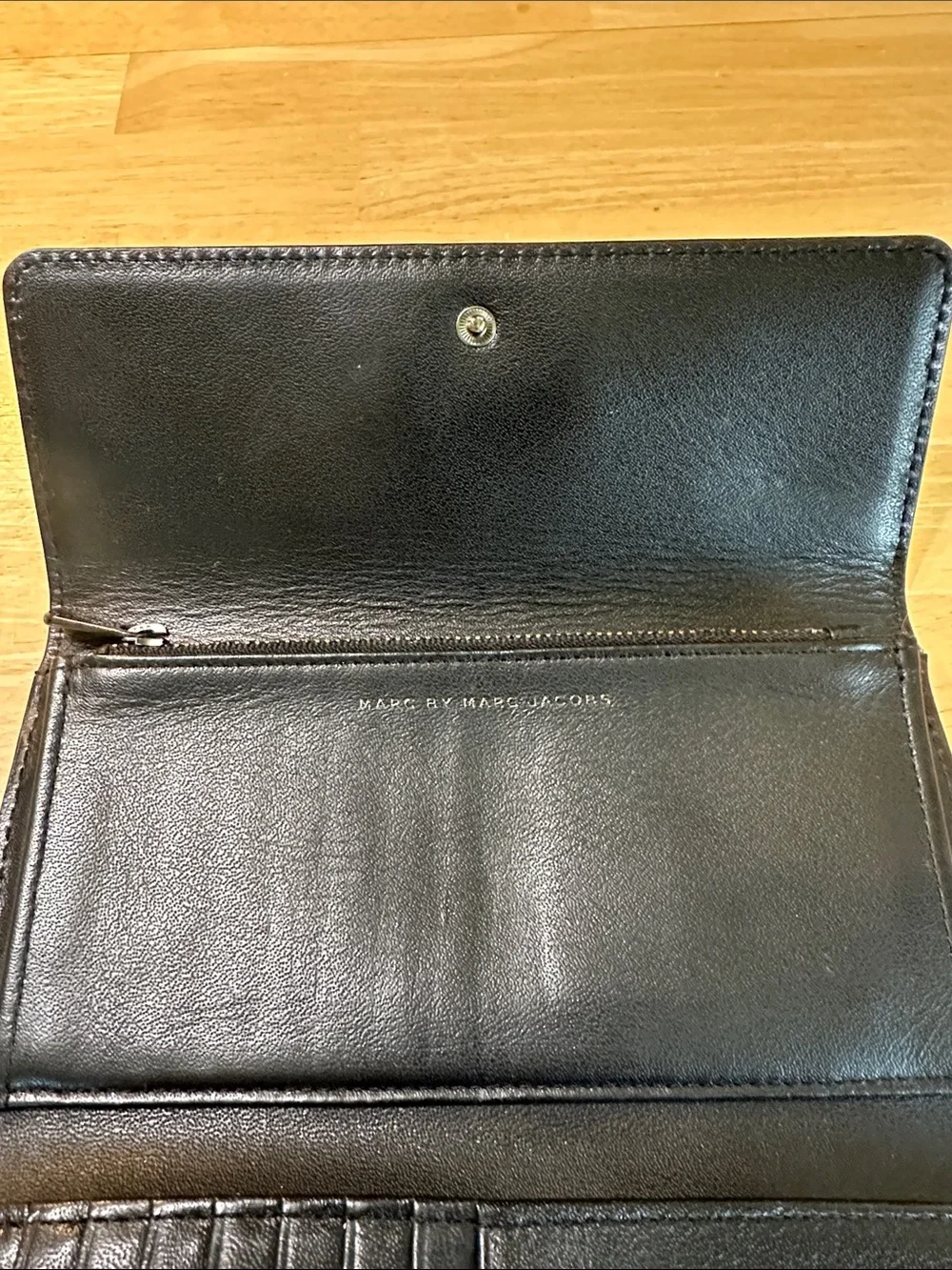 Marc by Marc Jacobs Black Leather Foldover Wallet